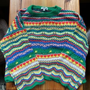 Multicolored Knitted sweater, Great for layering